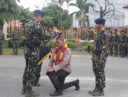 Dansat Brimob Riau pimpin tradisi penyambutan bintara remaja 26 lulusan watukosek dan bintara 48 SPN Polda Riau