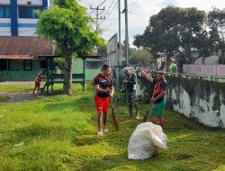 Anggota Kodim 1613 Sumba barat, Manfaatkan Hari Libur, Gotong Royong Pembersihan Lingkungan Asrama