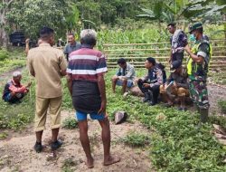 Tidak Pandang Tempat, Babinsa Koramil 03 Katikutana Sambangi Warga Di Area Persawahan