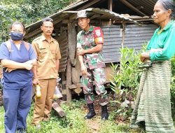 Bentuk Kepedulian, Babinsa Jajaran Kodim 1613/Sumba Barat Dampingi Nakes Pendataan ODGJ Di Desa Binaan