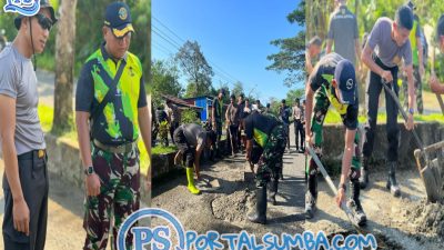 Aksi TNI-Polri Tambal Jalan Berlubang di Simeulue: AKBP ungkap begini!!