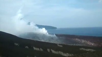 Gunung Anak karakatau Kembali Erups Sebanyak satu kali,