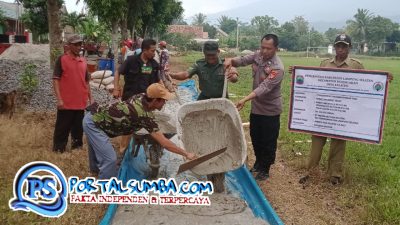 Babinsa Serda Turasman Hadiri Pembangunan : Jogging Track di Desa Kelaten