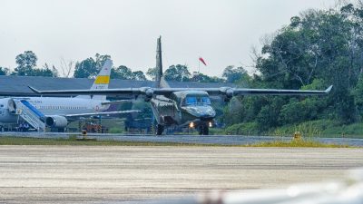 Memasuki Hari Ke-4, Pesawat Cassa NC-212i TNI AU Masih Terus Laksanakan Modifikasi Cuaca