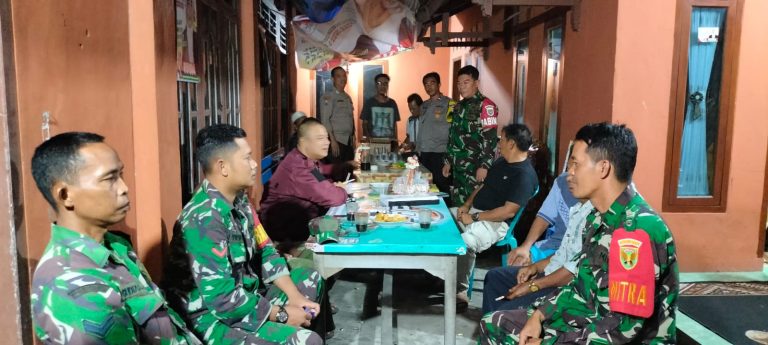 Cipta Kondisi Jelang Pilkades, Koramil dan Polsek Katibung, Gelar Patroli Bersama