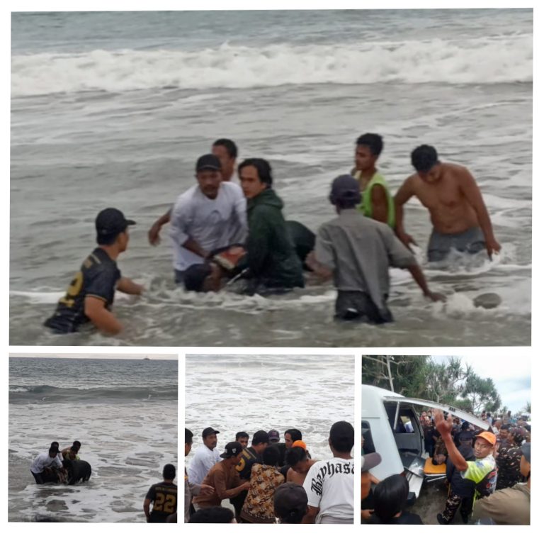 Sedang Asik Berenang Satu Anak Santri Dan Gurunya, Tenggelam Di Pantai Suak Lampung Simak Beritanya!!!