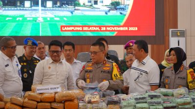 Dalam Tempo 1 Bulan Penyelundupan 113 Kg Sabu Digagalkan Polda Lampung