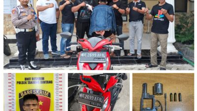 Usai Beraksi di Bandar Lampung, Pelaku Curanmor Dijaring Patroli Polsek Tanjung Bintang, Membawa Satu Pucuk Senpi Rakitan