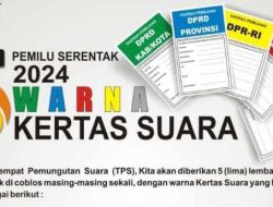 8 Hari Lagi! Kenali Jenis dan warna 5 Surat Suara Untuk Pemilu 14 Februari Tahun 2024!