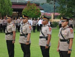 Kapolres Jayapura Pimpin Upacara Pelantikan  dan Serah Terima Jabatan di Mapolres Jayapura