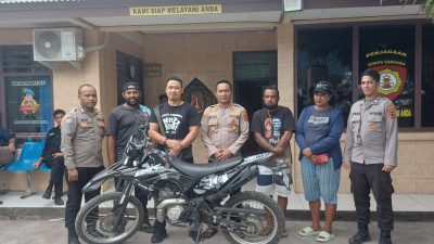 1 Buah Motor Curian Berhasil Diamankan Anggota Polsek Kawasan Bandara Sentani