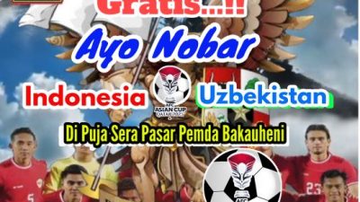 Lapbas PAC Bakauheni, Adakan Nobar Piala Asia U-23 dipasar Inpres Siring Itik Bakauheni Lampung