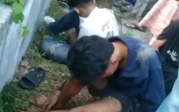 Babak Belur Dihakimi Masa, Diduga  Hendak Menjambret 3 Pelajar